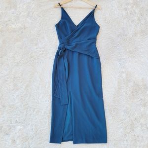Dress The Population Blue Kiara Bodycon Midi Dress‎
